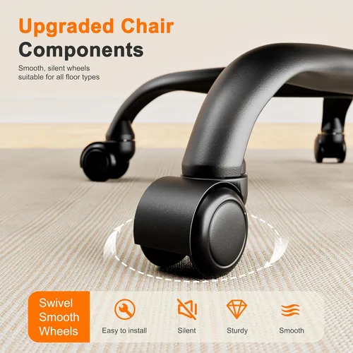 Miniatura 6 de Shintenchi Silla de oficina ejecutiva de respaldo alto, silla ergonómica de escritorio de PU para computadora con inclinación de 3 niveles