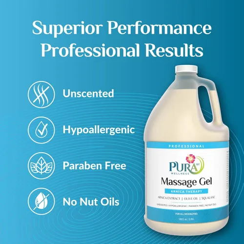 Miniatura 3 de Arnica Therapy Gel de masaje de 1 galón, extracto de árnica, profesional, terapia de masaje, tejido profundo, sin perfume, hipoalergénico
