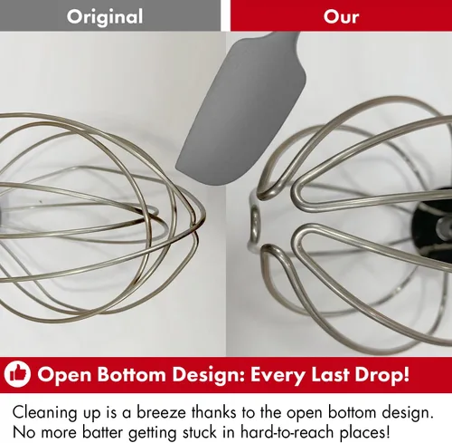 Miniatura 7 de Accesorio de batidor resistente para KitchenAid Artisan Mini de 3.5 cuartos de galón con cabezal basculante - Látigo de alambre de acero inoxidable