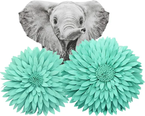 Miniatura 4 de Almohada decorativa 3D de flores de margarita, manta de girasol de 14.5 x 13 pulgadas, decoración redonda para el hogar para sofá y cama