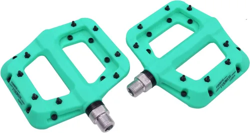 Miniatura 9 de FOOKER Pedales MTB para bicicleta de montaña, 3 rodamientos, antideslizantes, ligeros, de fibra de nailon, pedales de plataforma de bicicleta
