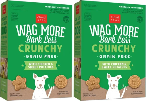 Miniatura 15 de Cloud Star Wag More Bark Less Crunchy - Golosinas para perros sin granos, sabores surtidos, caja de 14 onzas