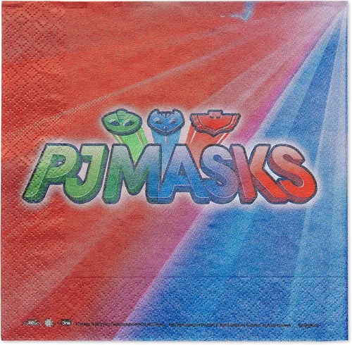 Miniatura 2 de PJ Masks - Servilletas de almuerzo, 6.5 x 6.5 pulgadas (paquete de 16), diseño audaz y ecológico, perfectas para fiestas y eventos infantiles