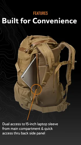 Miniatura 3 de Mystery Ranch Mochila de 2 días - Mochila táctica Molle Senderismo, 27L, Coyote