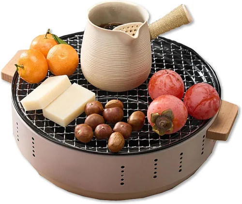 Miniatura 7 de Tetera de cerámica para parrilla de carbón, estufa de arcilla de 17.6 onzas/16.9 fl oz, tetera hirviendo, multiusos, parrilla de carbón al aire Pot