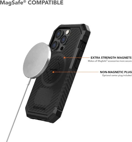 Miniatura 5 de Rokform - Funda resistente compatible con iPhone 14 Pro con doble imán y MagSafe + kit de 2 protectores de pantalla (transparente)