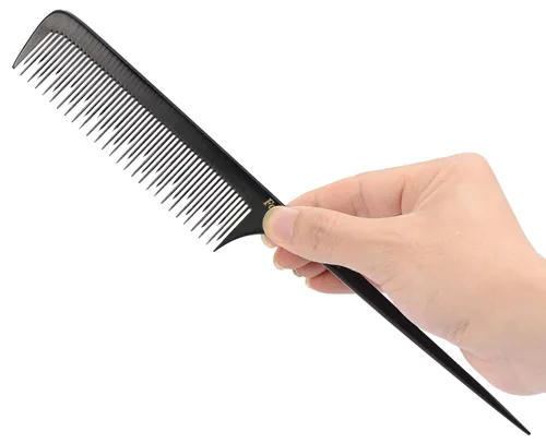 Miniatura 4 de PERFEHAIR Peine para cabello fino, antiestático largo de baquelita, herramienta de peine de cola de rata de baquelita para peinar la espalda