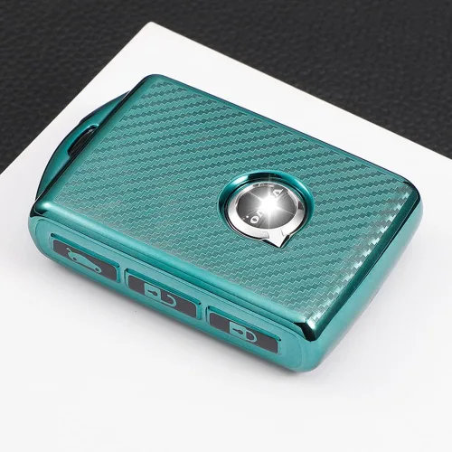 Miniatura 2 de Funda para llavero de automóvil con textura de fibra de carbono de TPU, se adapta a Volvo XC90 XC60 XC40 S60 S90 V90 V60 Polestar 1 T5 T6 Accesorios