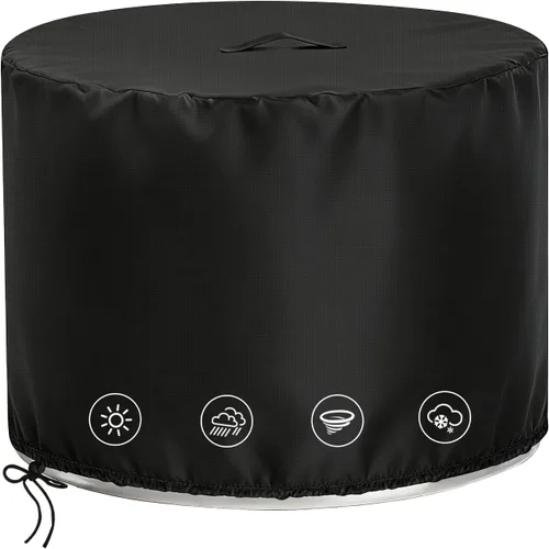 Miniatura 12 de Cubierta rectangular para fogata, impermeable, para mesa de fuego de gas propano al aire libre, 28 pulgadas de largo x 28 pulgadas de ancho x 24