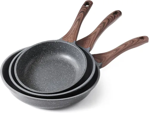 Miniatura 10 de SENSARTE Sartenes antiadherentes con revestimiento de granito suizo, sartenes para tortilla, juego de ollas de cocina saludables para chef, libres