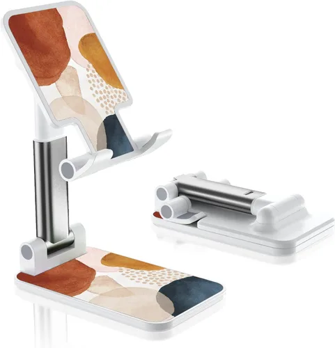 Miniatura 16 de Soporte de teléfono plegable para escritorio - Soporte de teléfono celular de ángulo ajustable - Adecuado para iPhone, Samsung - Flor negra