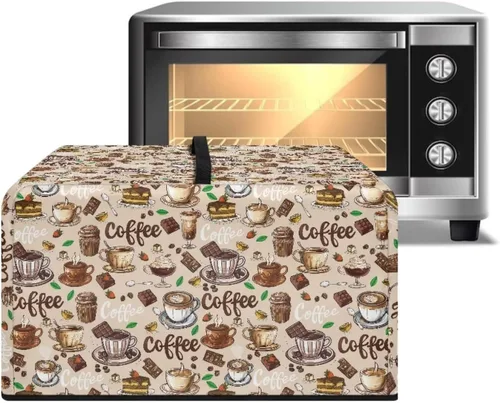 Miniatura 31 de Cubierta para horno de microondas a prueba de polvo, para encimera, freidora de aire, tostadora, horno, para decoración interior del hogar, L, 20.9