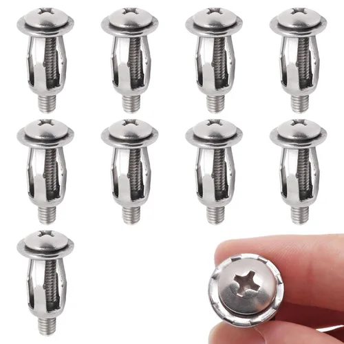 Miniatura 15 de Anclajes de Pared Huecos con Tornillos de Servicio Pesado, Pernos Molly de Acero al Carbono Galvanizado en Zinc Anclajes de Pared para Paneles