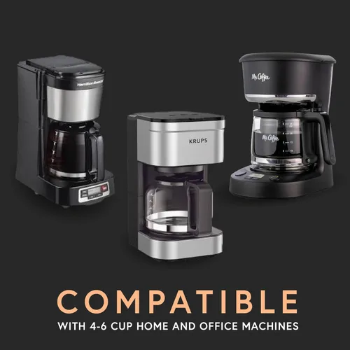 Miniatura 2 de Filtros de café de 4 a 6 tazas – 400 unidades, estilo canasta junior, papel blanco, sin cloro, filtro de café de 5 tazas, fabricado en los Estados