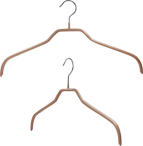 Miniatura 25 de MAWA Ft Reston Lloyd Silhouette Series - Percha antideslizante que ahorra espacio para camisas y vestidos, estilo 41/F, juego de 10, color blanco