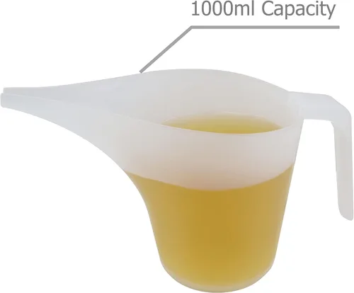 Miniatura 7 de EIKS Taza medidora de embudo de plástico con boquilla larga para rellenar moldes para magdalenas, moldes para hornear, saleros, masa