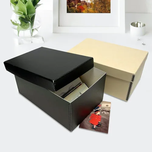 Miniatura 8 de Lineco Caja de almacenamiento de fotos de archivo, con capacidad para hasta 1100 imágenes de 5 x 7, contenedor de fotografías de 4 x 6 con tapa
