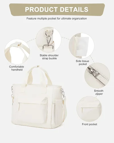 Miniatura 4 de Bolsa de almuerzo para mujer, caja de almuerzo grande para adultos para mujeres y hombres, bolsa de almuerzo aislada con bandolera para trabajo