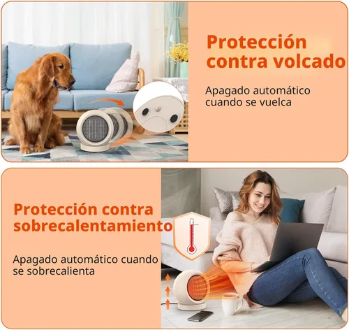 Miniatura 5 de Coolfor Calentador de Espacio, PTC Cerámico/Calentador Eléctrico Portátil de Escritorio de Alto Rendimiento, Calentador de Escritorio para Hogar
