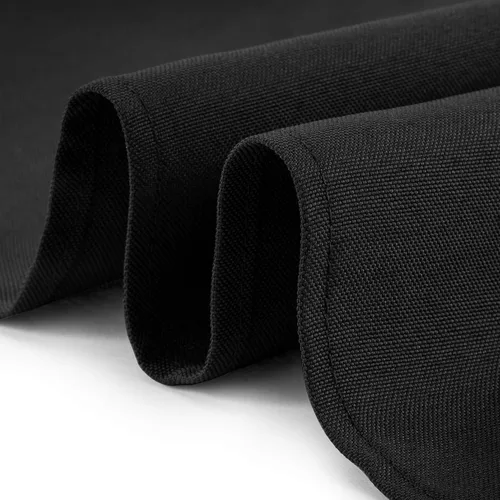 Miniatura 3 de Lann's Linens - 10 manteles ajustables prémium de 6 pies para mesas rectangulares de 72 x 30 pulgadas - Boda/banquete/feria - Fundas de tela de Negro