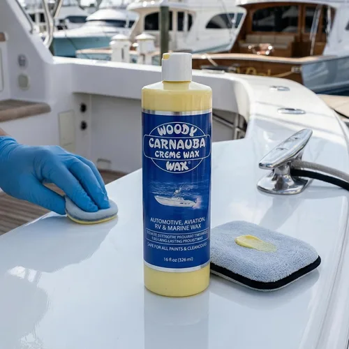 Miniatura 6 de Woody Wax Cera de crema de carnauba, cera profesional de alto brillo marino, RV y aviación, protección UV para pintura y capa transparente