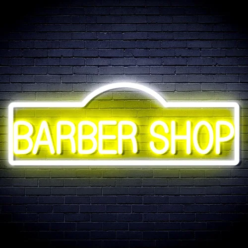 Miniatura 12 de ADVPRO Señal de neón LED de silicona flexible de Barber Shop - rojo y azul - st16s42-fnu0358-rb