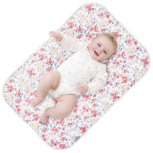 Miniatura 9 de Cambiador de Pañales para Bebé – 31.5" x 21.5" Extra Grande Impermeable Absorbente Alfombrilla Cambiadora Portátil, Forro de Cambiador Reutilizable