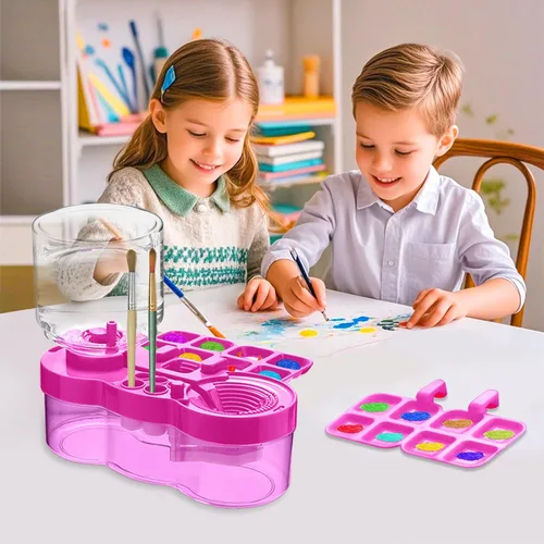 Miniatura 6 de 2025 Herramienta Mejorada de Limpieza de Pinceles, Taza Enjuagadora de Pinceles con Circulación de Agua Corriente para Pintura, Suministros de Arte