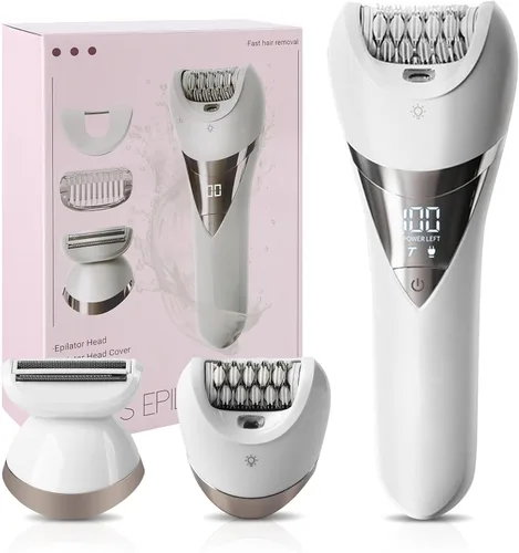 Depiladora para mujer, depiladora inalámbrica, depiladora para piernas, axilas, recortadora de brazos, afeitado y depilación, cabeza ancha para