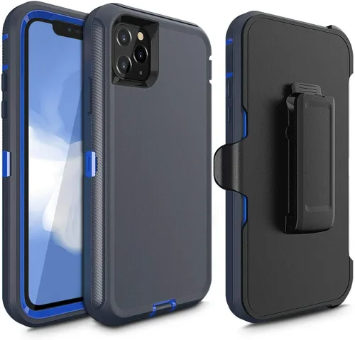 Miniatura 3 de Defender - Funda diseñada para iPhone 13 Pro Max, funda protectora híbrida a prueba de golpes, diseño de doble capa, cubierta de clip para cinturón