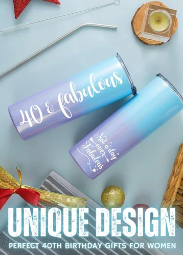 Miniatura 2 de Onebttl Regalos de 40 cumpleaños para mujer, regalos para mujer de 40 años, regalos fabulosos, ideas de regalos de cumpleaños 40, vaso de 20 onzas