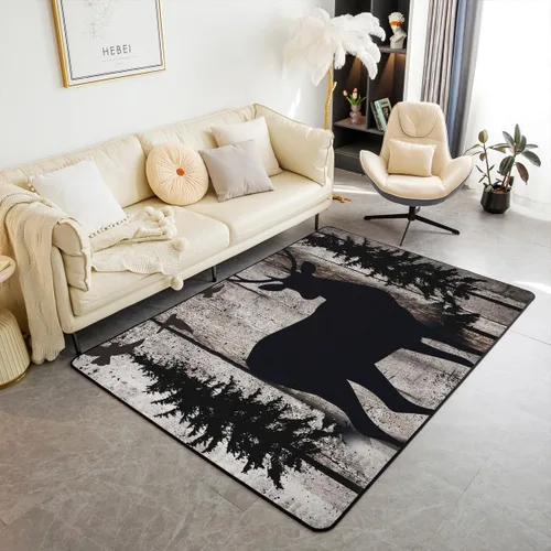 Miniatura 8 de jejeloiu Alfombra de área, alfombra decorativa de círculo geométrico, para sala de estar, arte abstracto moderno, amarillo, blanco y negro, 5 x 7
