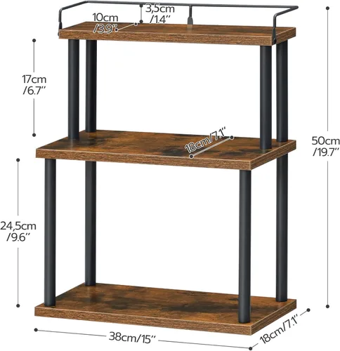 Miniatura 5 de HOOBRO Organizador de encimera de cocina, estante de esquina movible, organizador de almacenamiento de escritorio para encimera, escritorio