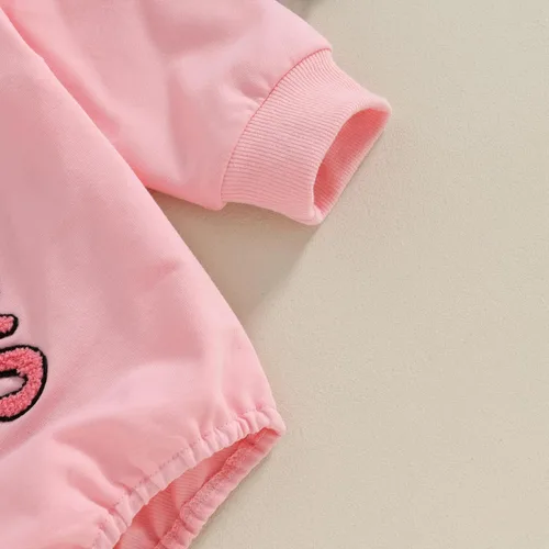 Miniatura 124 de SOLILOQUY Traje de manga larga con cuello redondo para el primer día de San Valentín para bebé niño y niña, mameluco de corazón de amor