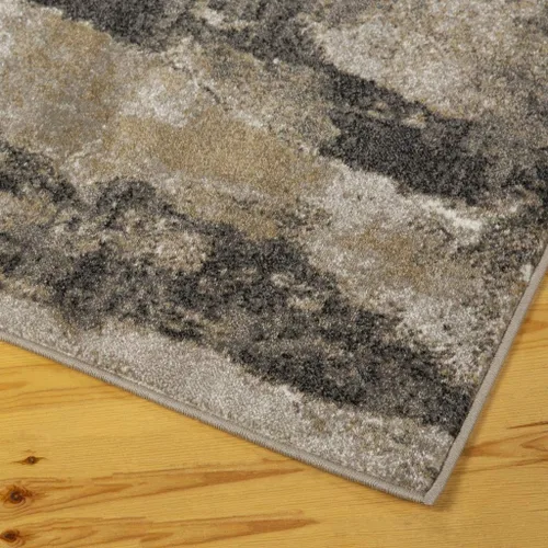 Miniatura 8 de LUXE WEAVERS Lagos Collection - Alfombra de área abstracta beige de 5 x 7 pies