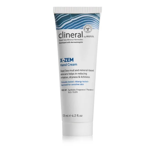 AHAVA Crema de manos Clineral X-Zem: alivia las molestias de la dermatitis, combate el enrojecimiento, la sequedad y la picazón, suaviza los parches