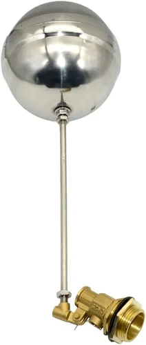Miniatura 3 de VARMHUS Válvula de bola flotante de rosca macho de acero inoxidable 304, control automático de nivel de agua de latón para aplicaciones de tanque