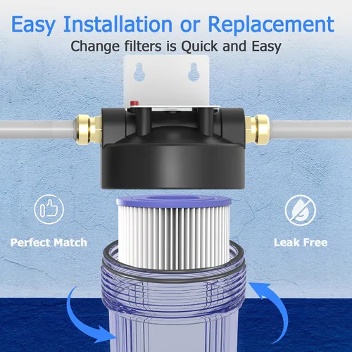 Miniatura 5 de Cartucho de filtro de agua de 20 micrones para toda la casa, filtros de sedimentos plisados para agua de pozo, reemplazo universal para cualquier