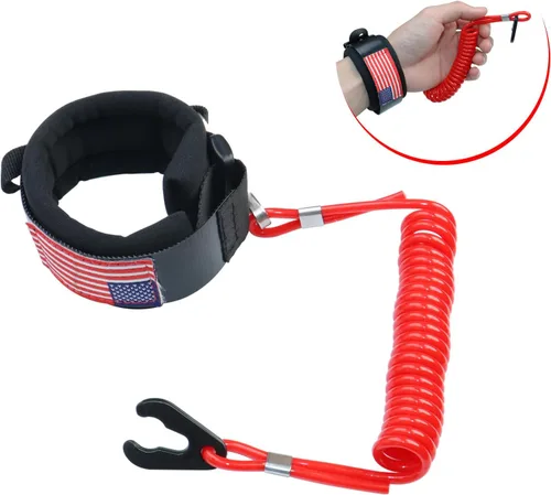 Miniatura 7 de Cordón de interruptor de parada de motor de barco marino para Jet Ski, correa de muñeca de repuesto 6E9-82575-00 para Yamaha Outboard Mercury
