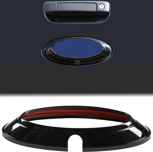 Miniatura 11 de Aunginsy Cubierta para emblema de portón trasero de automóvil con patrón de fibra de carbono para Ford Ranger 2015-2022, material ABS, específico