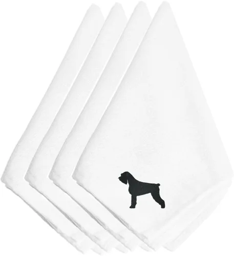 Miniatura 87 de Caroline's Treasures BB3448NPKE Affenpinscher - Juego de 4 servilletas bordadas, lavables, suaves, duraderas, servilletas de mesa para hotel