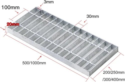 Miniatura 2 de Rejilla de acero galvanizado Filtro de drenaje Rejilla de placa Rejilla de agua de lluvia, Rejilla de alcantarillado de drenaje de piso, Rejillas