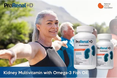 Miniatura 3 de ProRenal+D con aceite de pescado Omega-3 Multivitamínico para riñón 60 cápsulas blandas, suministro para 30 días