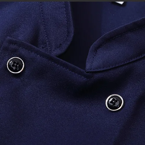 Miniatura 5 de Chaqueta de chef unisex con doble botonadura, ligera, de manga corta, para servicio de cocina, uniforme de trabajo