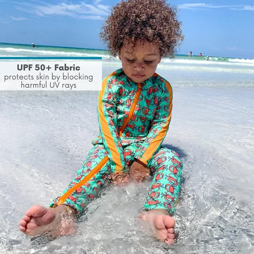 Miniatura 3 de SwimZip - Traje de baño de manga larga para niño, con protección UPF 50+