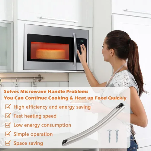 Miniatura 6 de Repuesto ME16A4021AS para manija de puerta de microondas Samsung SMH1816S MC17F808KDT SMH1926S ME18H704SFS DE94-02933A ME16H702SES DE94-04313F