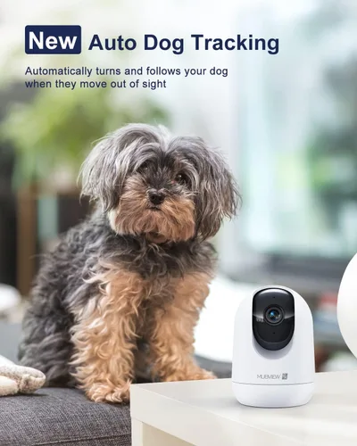Miniatura 5 de MUBVIEW - Cámaras para seguridad del hogar, WiFi 2.4/5GHz 2K interior con cable para bebé/mascota con aplicación para teléfono, visión nocturna, Un