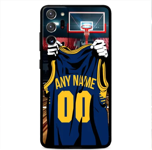 Miniatura 10 de Nombre y número personalizados, camiseta de baloncesto de Los Ángeles, funda de silicona líquida para Samsung Galaxy Note 20/20 Ultra 10 Pro Note 9