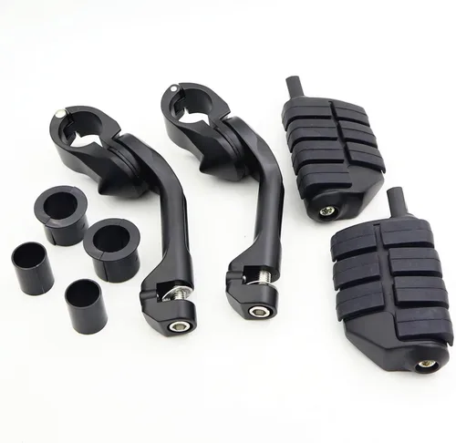 Miniatura 3 de Estriberas para motocicleta de 1.25 pulgadas, estilo Harley, con barras de choque, pedal de crucero ajustable para Harley Touring Electra Glide Dyna