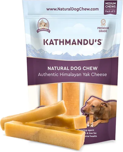 Miniatura 21 de Queso auténtico del Himalaya de yak para perros - Pequeño (Paquete de 10) - Procedencia de las estribaciones prístinas del Himalaya, sin cuero
